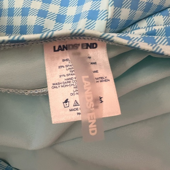 Lands' End Swim Nwt Lands End Size 26w Blue Gingham Swim Shorts